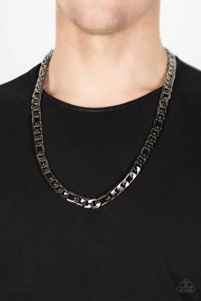 Paparazzi Metro Beau - Black Men’s Necklace