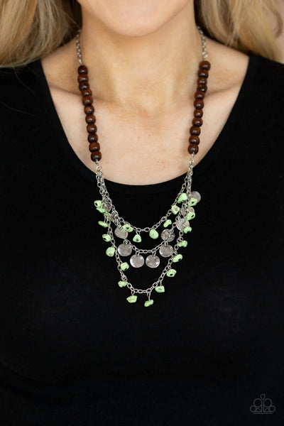 Paparazzi Plains Paradise - Green Necklace