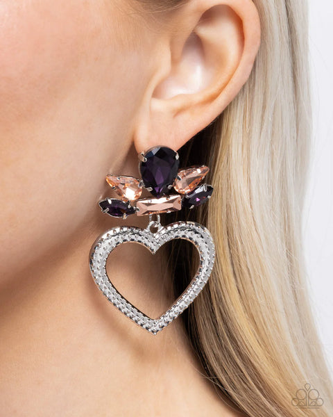 Paparazzi Pushing Perfection - Purple Post Earrings