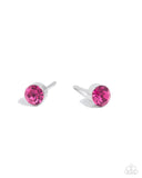 Paparazzi Logical Light - Pink Post Earrings