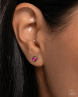 Paparazzi Logical Light - Pink Post Earrings