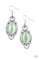 Paparazzi Port Royal Princess - Green Earrings