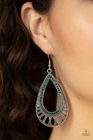 Paparazzi Royal Finesse - Green Earrings