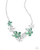 Paparazzi Reflective Rundown - Green Necklace