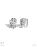 Paparazzi Glittering Generosity - White Clip-On Earrings