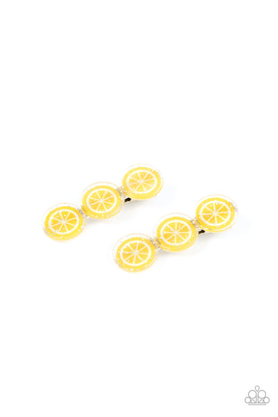 Paparazzi Charismatically Citrus - Yellow Hair Clip