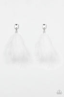 Paparazzi The SHOWGIRL Must Go On! - White Post Earrings