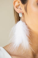 Paparazzi The SHOWGIRL Must Go On! - White Post Earrings