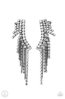 Paparazzi Thunderstruck Sparkle - Black Post Earrings