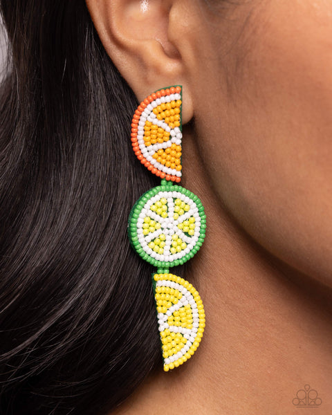 Paparazzi Fresh Fruit - Multi Post Earrings