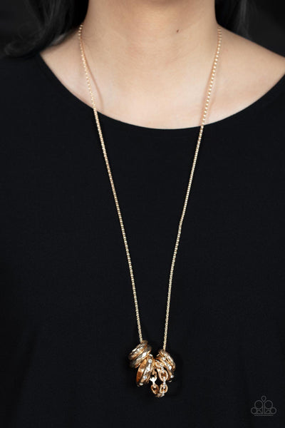 Paparazzi Audacious Attitude - Gold Necklace