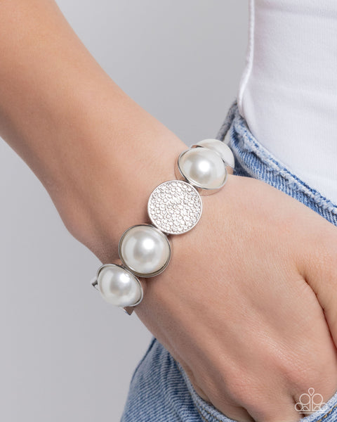 Paparazzi Believable Bling - White Bracelet