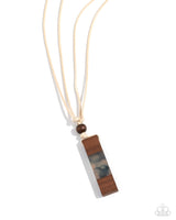 Paparazzi Timber Totem - Blue Necklace