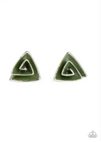 Paparazzi On Blast - Green Post Earrings