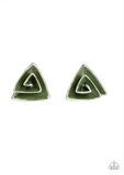 Paparazzi On Blast - Green Post Earrings