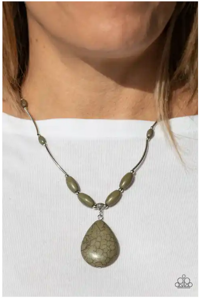 Paparazzi Explore The Elements - Green Necklace