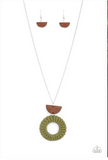 Paparazzi Homespun Stylist - Green Necklace