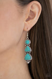 Paparazzi New Frontier - Blue Earrings