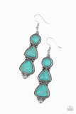 Paparazzi New Frontier - Blue Earrings