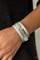 Paparazzi An Act Of Faith - Silver Wrap Bracelet