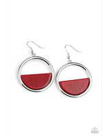 Paparazzi Stuck in Retrograde - Red Earrings