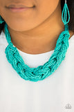 Paparazzi WRAP Battle - Blue Necklace