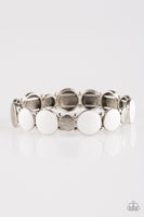 Paparazzi Bubble Blast - White Bracelet