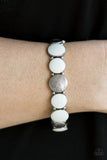 Paparazzi Bubble Blast - White Bracelet