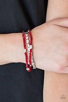 Paparazzi Hello Beautiful - Red Bracelet