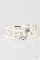 Paparazzi Limitless Luxury - White Bracelet