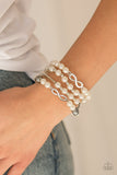 Paparazzi Limitless Luxury - White Bracelet