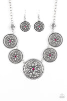 Paparazzi Written In The STAR LILIES - Pink Necklace