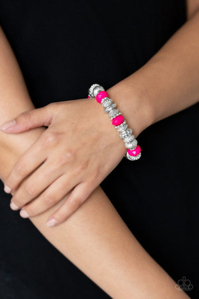 Paparazzi Live Life To The COLOR-fullest - Pink Bracelet