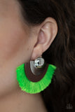 Paparazzi Fan The FLAMBOYANCE - Green Earrings