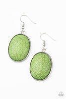 Paparazzi Serenely Sediment - Green Earrings