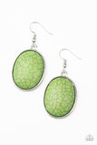 Paparazzi Serenely Sediment - Green Earrings