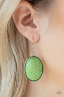 Paparazzi Serenely Sediment - Green Earrings