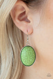 Paparazzi Serenely Sediment - Green Earrings