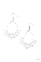 Paparazzi 5th Avenue Appeal - White Earrings