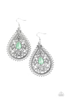 Paparazzi Eden Glow - Green Earrings