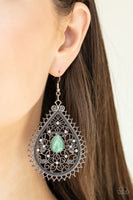 Paparazzi Eden Glow - Green Earrings