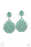 Paparazzi Blissfully Boho - Green Clip-On Earrings