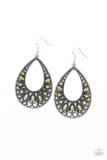 Paparazzi Love To Be Loved - Yellow Earrings