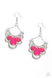 Paparazzi Caribbean Royalty - Pink Earrings