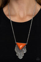 Paparazzi Badlands Bonanza - Orange Necklace