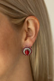 Paparazzi Floral Flamboyance - Red Post Earrings