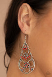 Paparazzi Garden Melody - Red Earrings