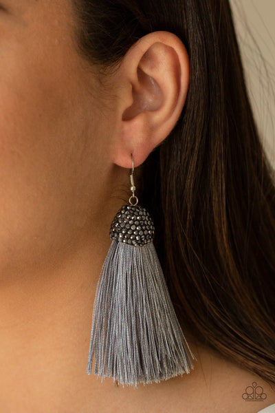 Paparazzi Razzle Riot - Silver Earrings