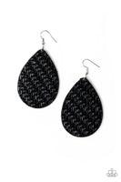 Paparazzi Teardrop Trend - Black Earrings