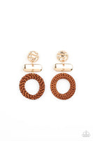 Paparazzi Woven Whimsicality - Gold Post Earrings